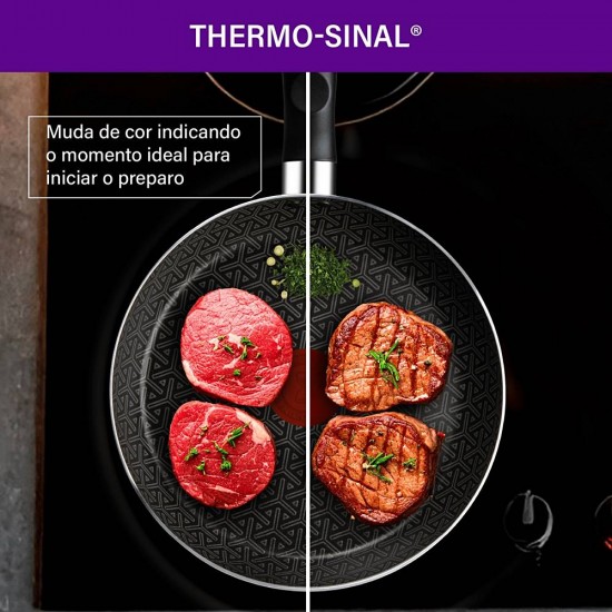 Frigideira 30cm 3,3 Litros Rochedo Robusta Grafite Antiaderente